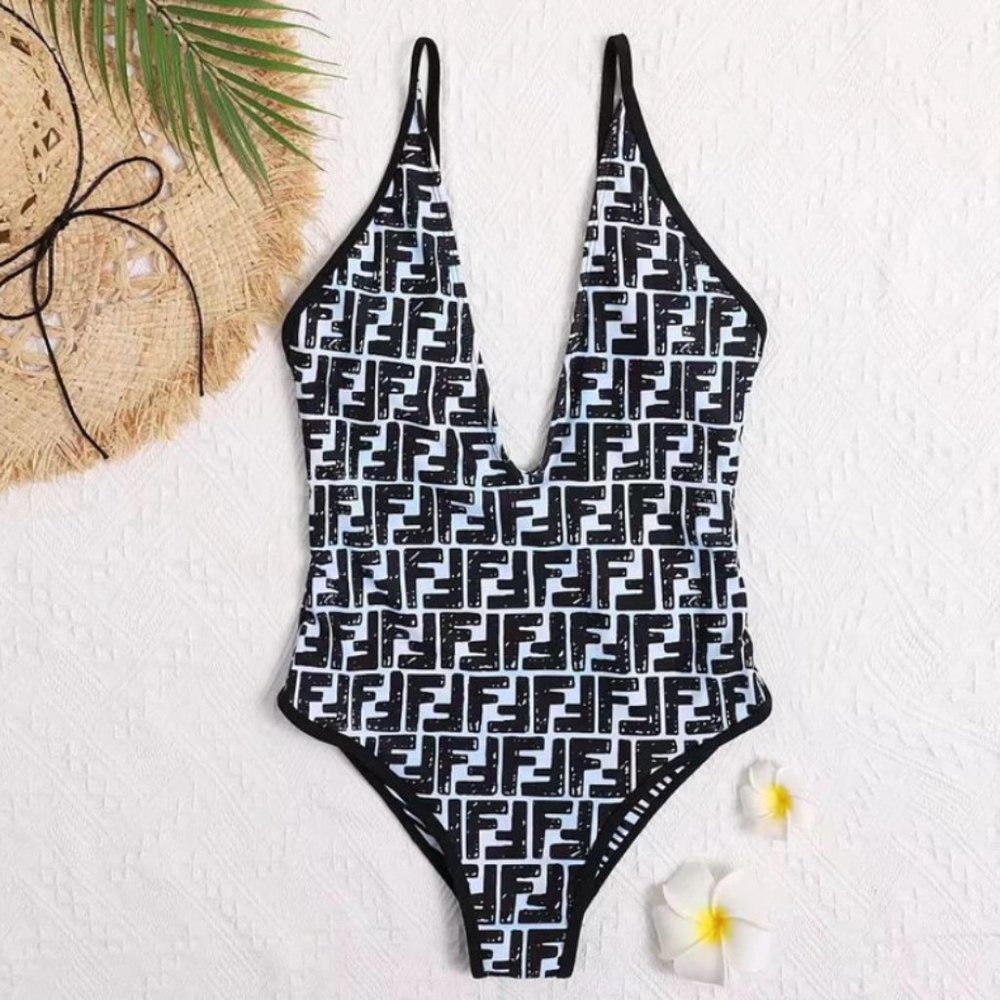 NWT FENDI "Forever Fendi" Reversible One-Piece Swimsuit